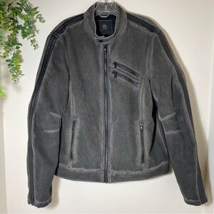 🏍️ Rock & Republic | Vintage Men’s Faux Leather Moto Jacket Sz Medium